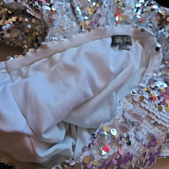 Lilly Pulitzer White Sequin Strapless Dress - Picture 5 of 5